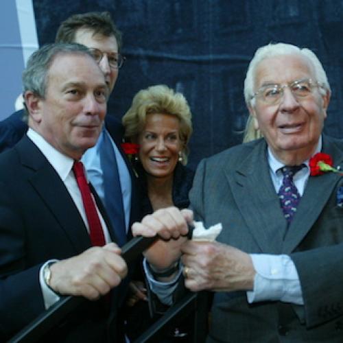 Mayor Bloomberg, Jack Rudin, and family celebrate the 100th anniversary of Louis Rudinsky’s ownership of real estate in New York City. 