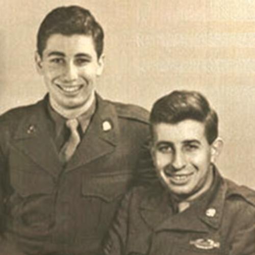 Jack and Lewis Rudin in military uniform.