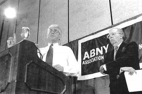 Lew Rudin at an ABNY meeting.