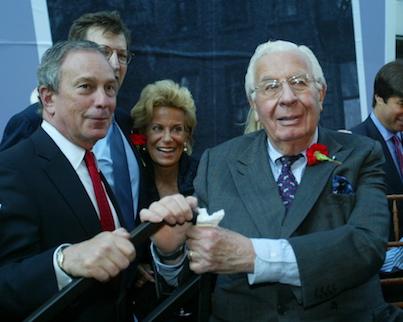 Mayor Bloomberg, Jack Rudin, and family celebrate the 100th anniversary of Louis Rudinsky’s ownership of real estate in New York City. 