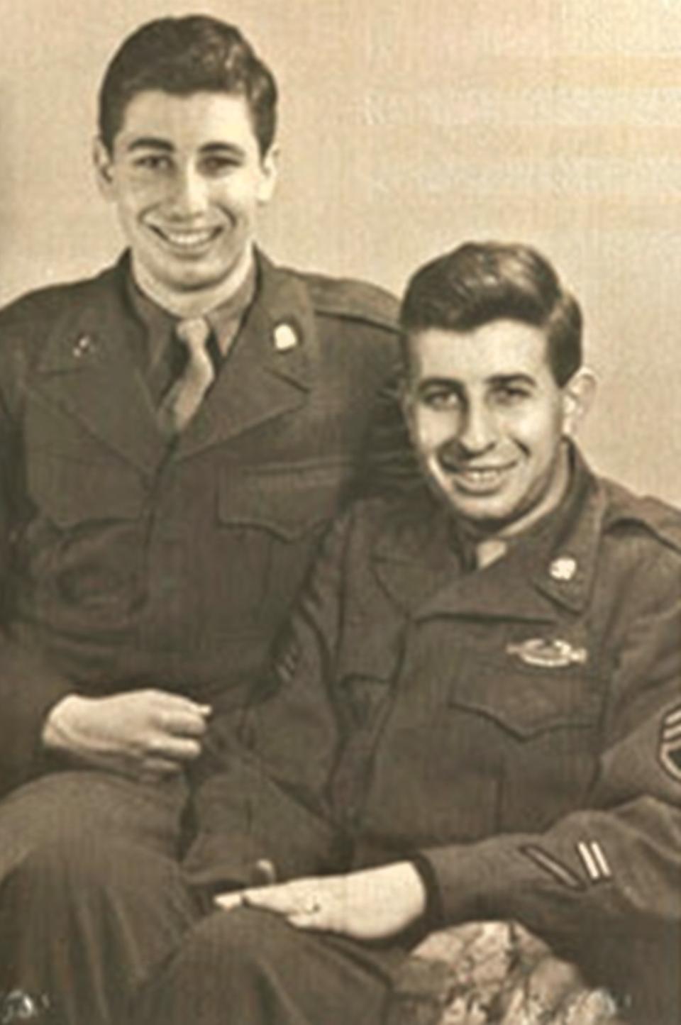 Jack and Lewis Rudin in military uniform.