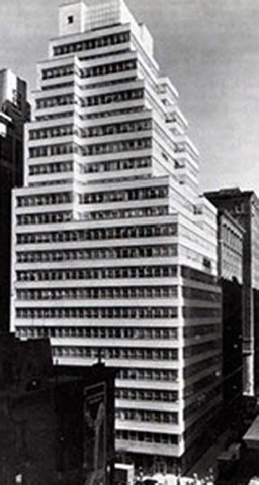 Rudin's first building: 415 Madison Avenue, as seen in a 1955 black and white image