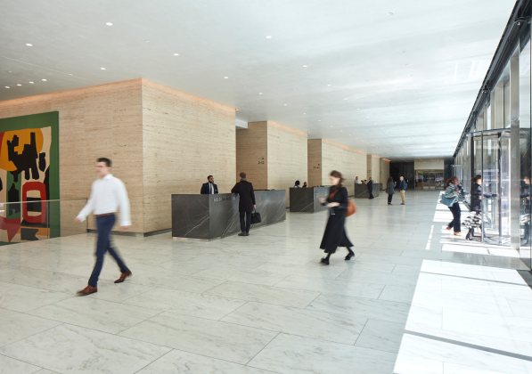 The lobby of 345 Park Avenue.