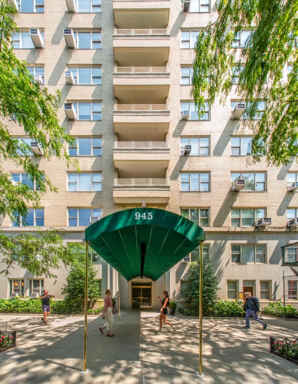 street level view of a residential building in new york