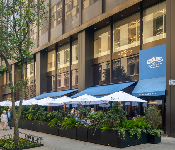 The exterior of 41 Madison Avenue, offering NoMad retail space for rent in NYC.